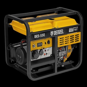 Генератор дизельный DENZEL DES-55E, 5,5 кВт, 230 В, 11 л, электростартер